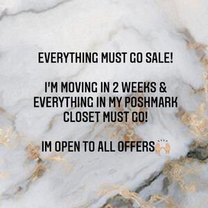 🎉SALE ON EVERYTHING IN MY CLOSET!🎉